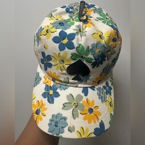 Kate Spade Floral Cap with Spade Logo